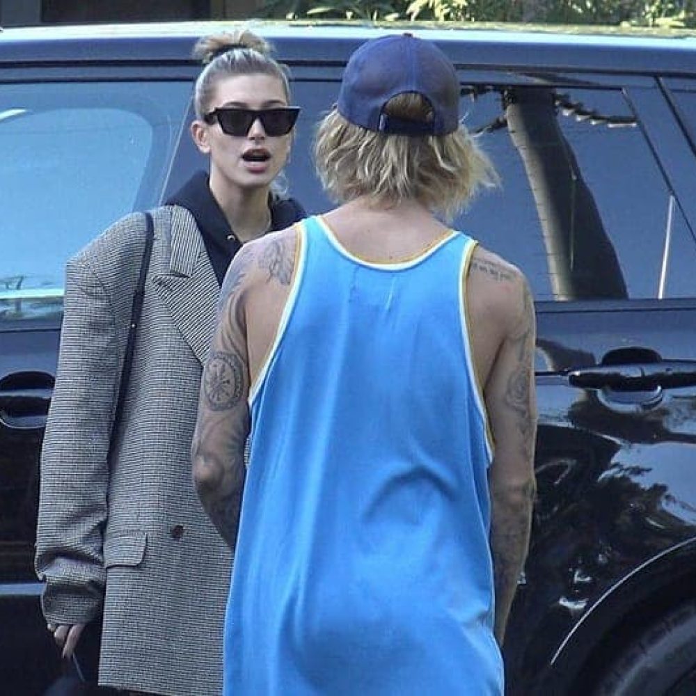 HAILEY BALDWIN AND JUSTIN BIEBER MEET WITH Hailey's dad Stephen Baldwin in Studio City, CA